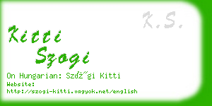 kitti szogi business card